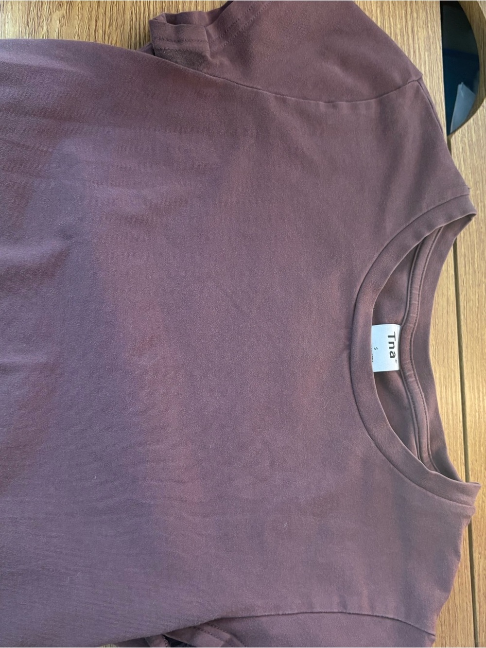 TNA Short Sleeve Crewneck Tee in Plum